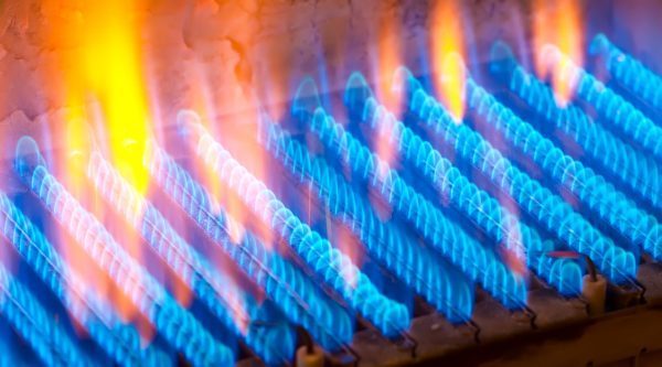 open flame gas burner