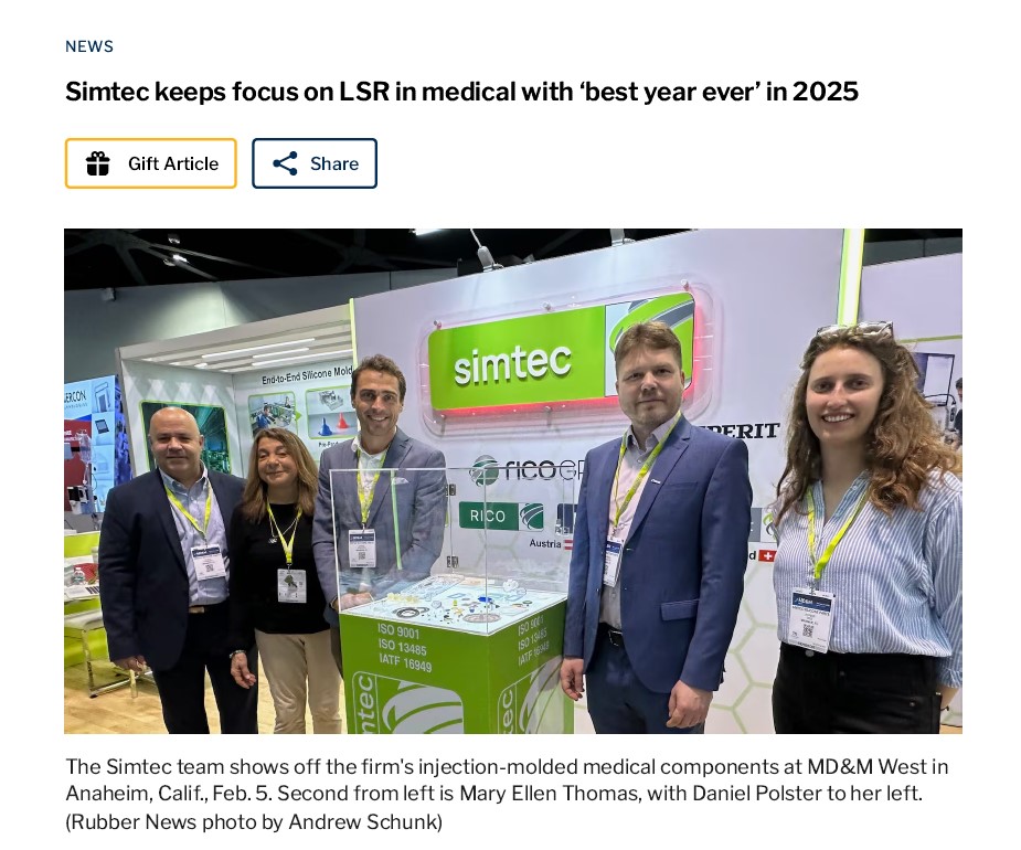 SIMTEC keeps focus on LSR in medical with &lsquo;best year ever&rsquo; in 2025